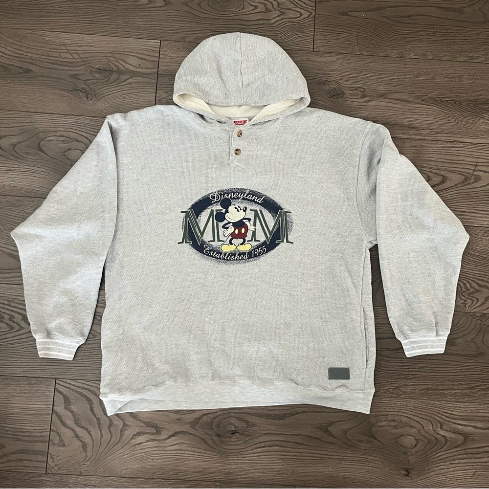 Vintage Mickey Mouse Gray Hoodie